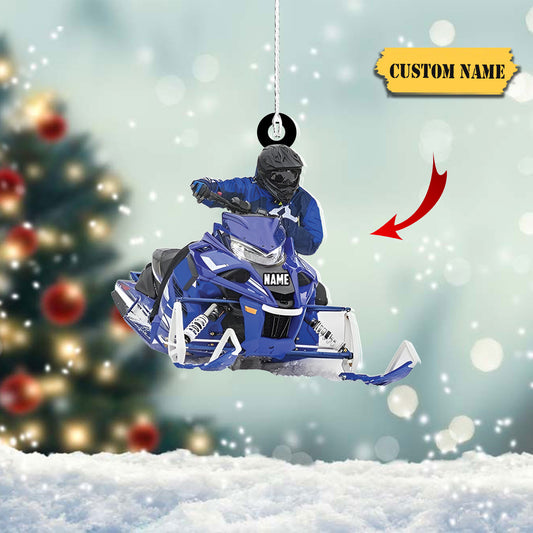 Custom name Snowmobile Shaped Ornament, Snowmobile christmas gift 3, Ornament Decoration, Ornament For Gift, Ornament Christmas