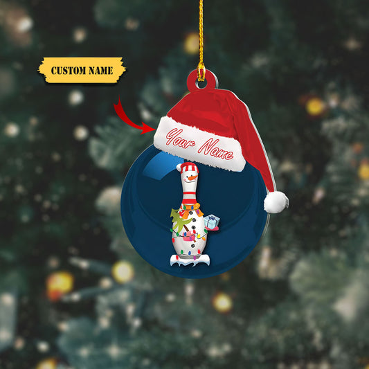 Custom Shaped Ornament - bowling, gift for Bowling lovers, Ornament Decoration, Ornament For Gift, Ornament Christmas