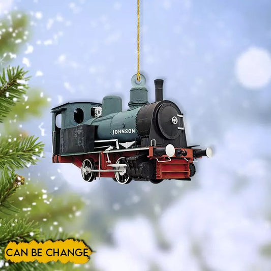 Custom Train Christmas Ornament, Railroader Christmas Ornament, Locomotive, Ornament Decoration, Ornament For Gift, Ornament Christmas