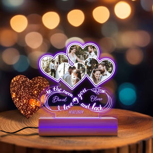 Custom Valentine Gift For Her And Him, Heart Photo Night Light, Personalized Wedding Engagement Gifts, Christmas Gift For Wife/Husband