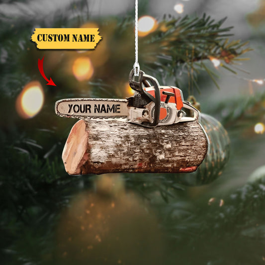 Customized Arborist Supplies Hanging Ornament, Arborist Chainsaw Christmas Ornament 2, Ornament Decoration, Ornament For Gift, Ornament Christmas