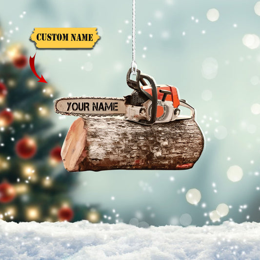 Customized Arborist Supplies Hanging Ornament, Arborist Chainsaw Christmas Ornament 2, Ornament Decoration, Ornament For Gift, Ornament Christmas