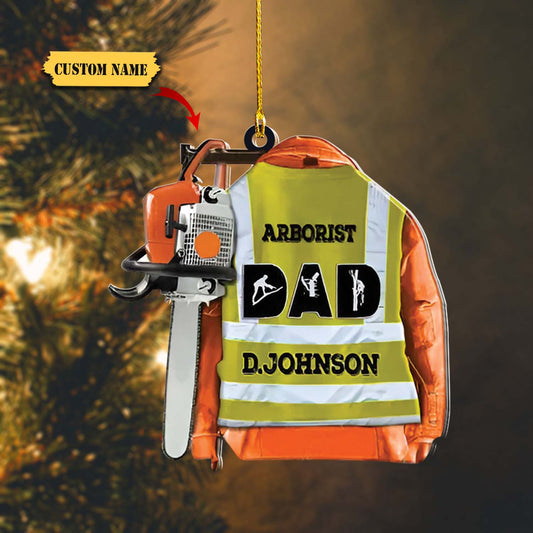 Customized Arborist Supplies Hanging Ornament, Arborist Chainsaw Christmas Ornament_Style 2_Pack 1 1, Ornament Decoration, Ornament For Gift, Ornament Christmas