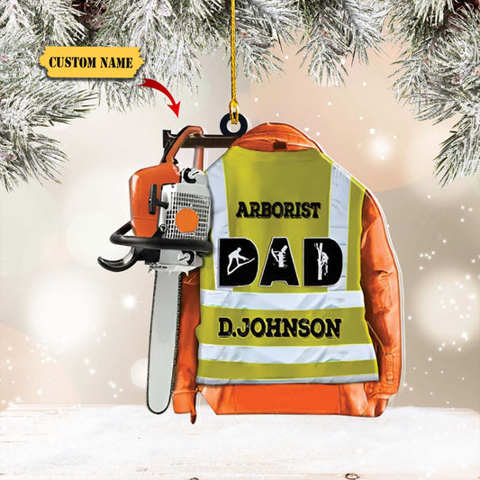 Customized Arborist Supplies Hanging Ornament, Arborist Chainsaw Christmas Ornament_Style 2_Pack 1 1, Ornament Decoration, Ornament For Gift, Ornament Christmas