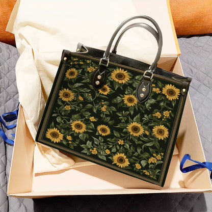 Leather Bag Classical Sunflowers