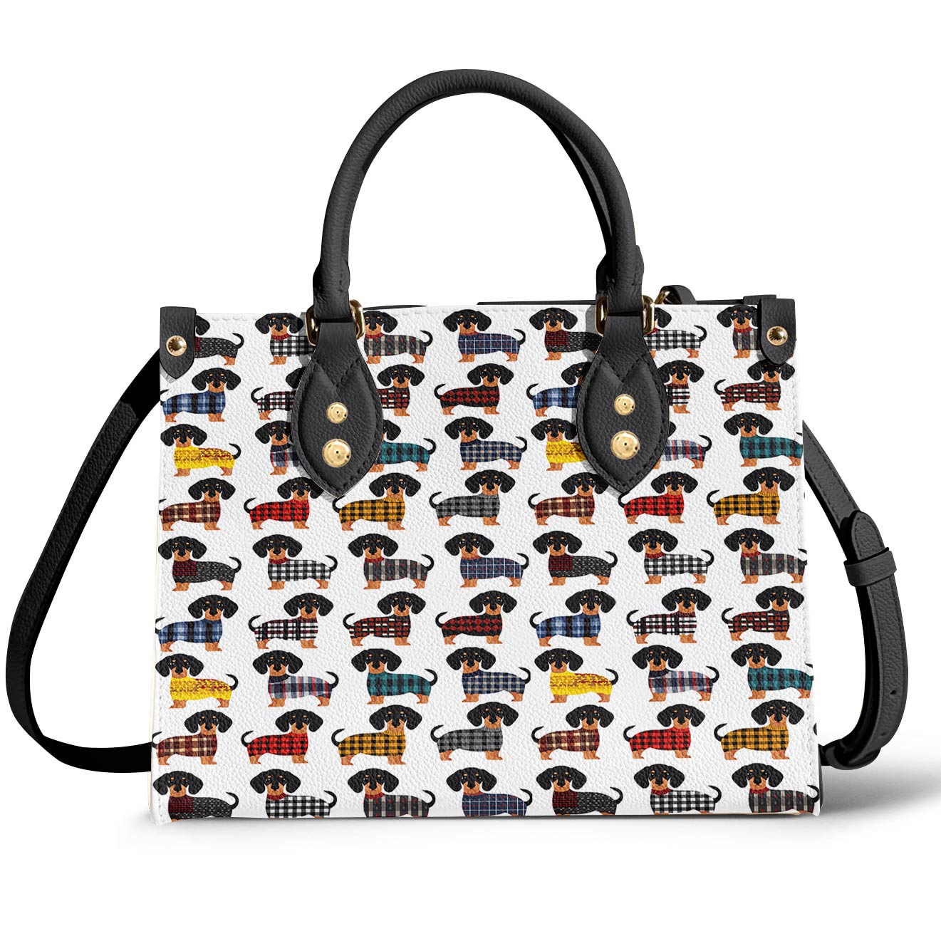 Leather Bag Amazing Flannel Dachshund