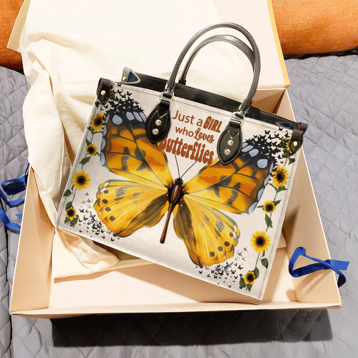 Butterfly Leather Bag Just A Girl Who Loves Butterflies