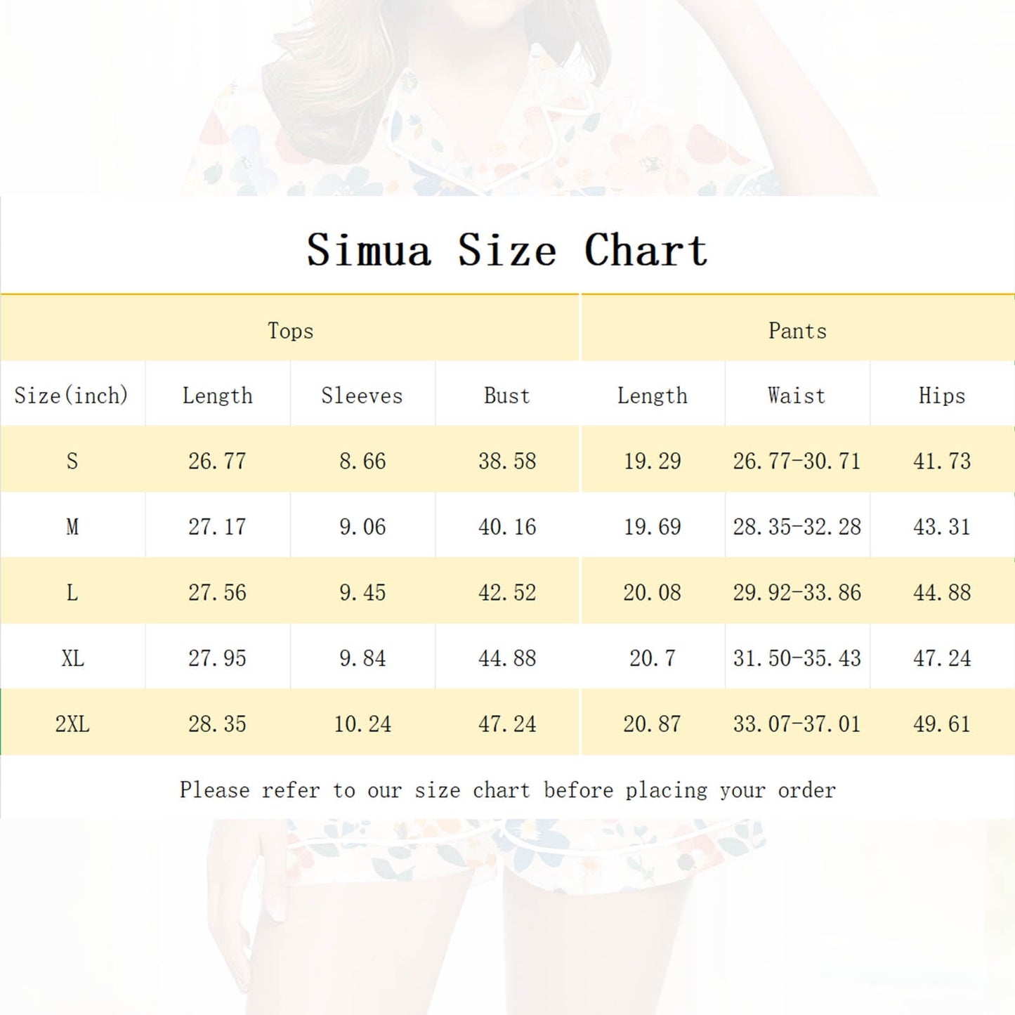 Simua Button Dowm Pajamas for Women, Women's Fashionable Print Short Sleeved Lapel Shirts with Shorts Summer Soft Home Wear Set, Size S-XXL