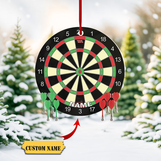 Dart Board Christmas Tree Ornament, Dartboard Player Gift, Dartboard Decor454545, Ornament Decoration, Ornament For Gift, Ornament Christmas