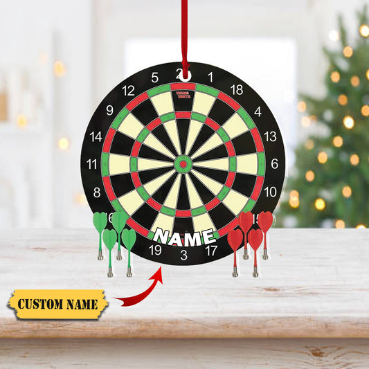 Dart Board Christmas Tree Ornament, Dartboard Player Gift, Dartboard Decor454545, Ornament Decoration, Ornament For Gift, Ornament Christmas
