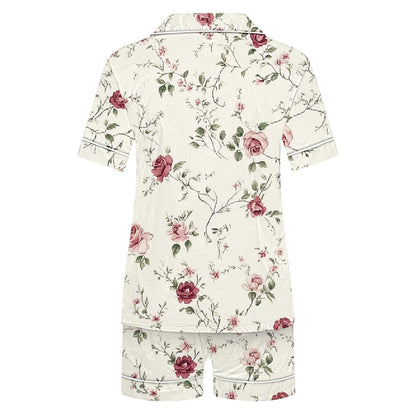 Oalirro Pajama for Women Set Two Piece Short Sleeve Button Down Pajamas Sets Summer Soft Lounge Sets for Women Sleepwear PJS