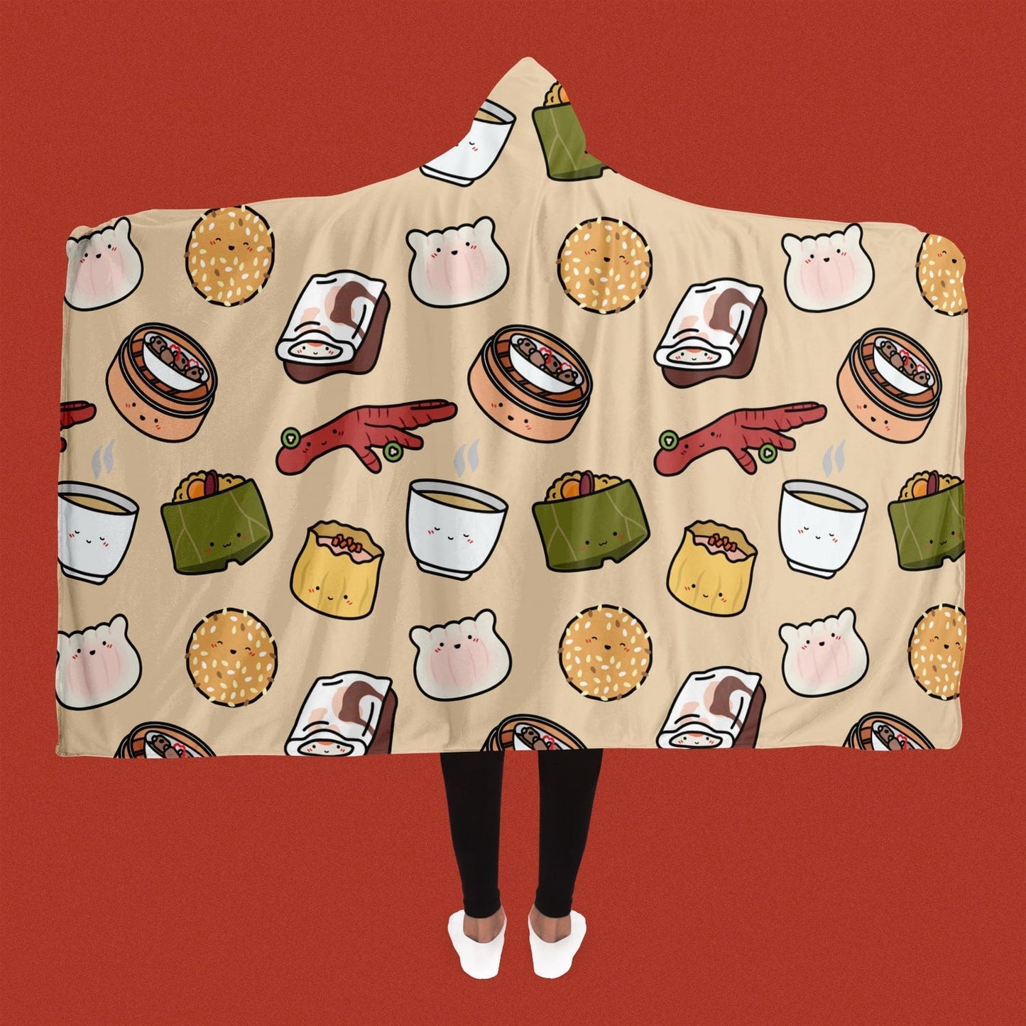 Dim Sum Hooded Blanket
