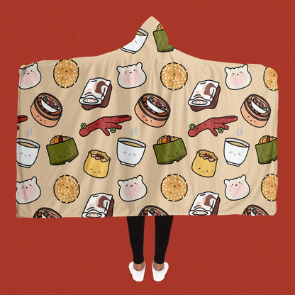 Dim Sum Hooded Blanket
