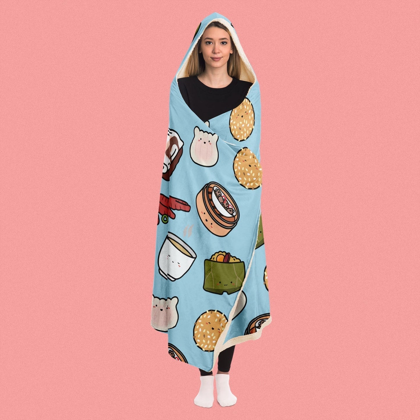 Dim Sum Hooded Blanket