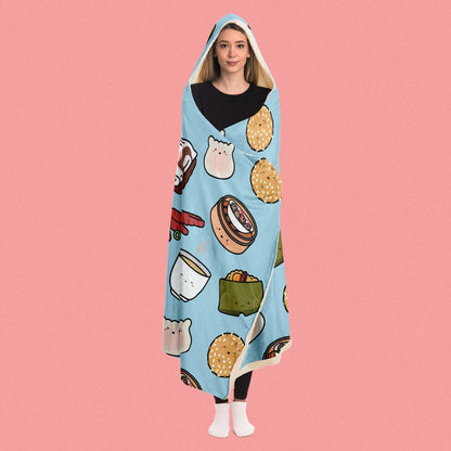 Dim Sum Hooded Blanket
