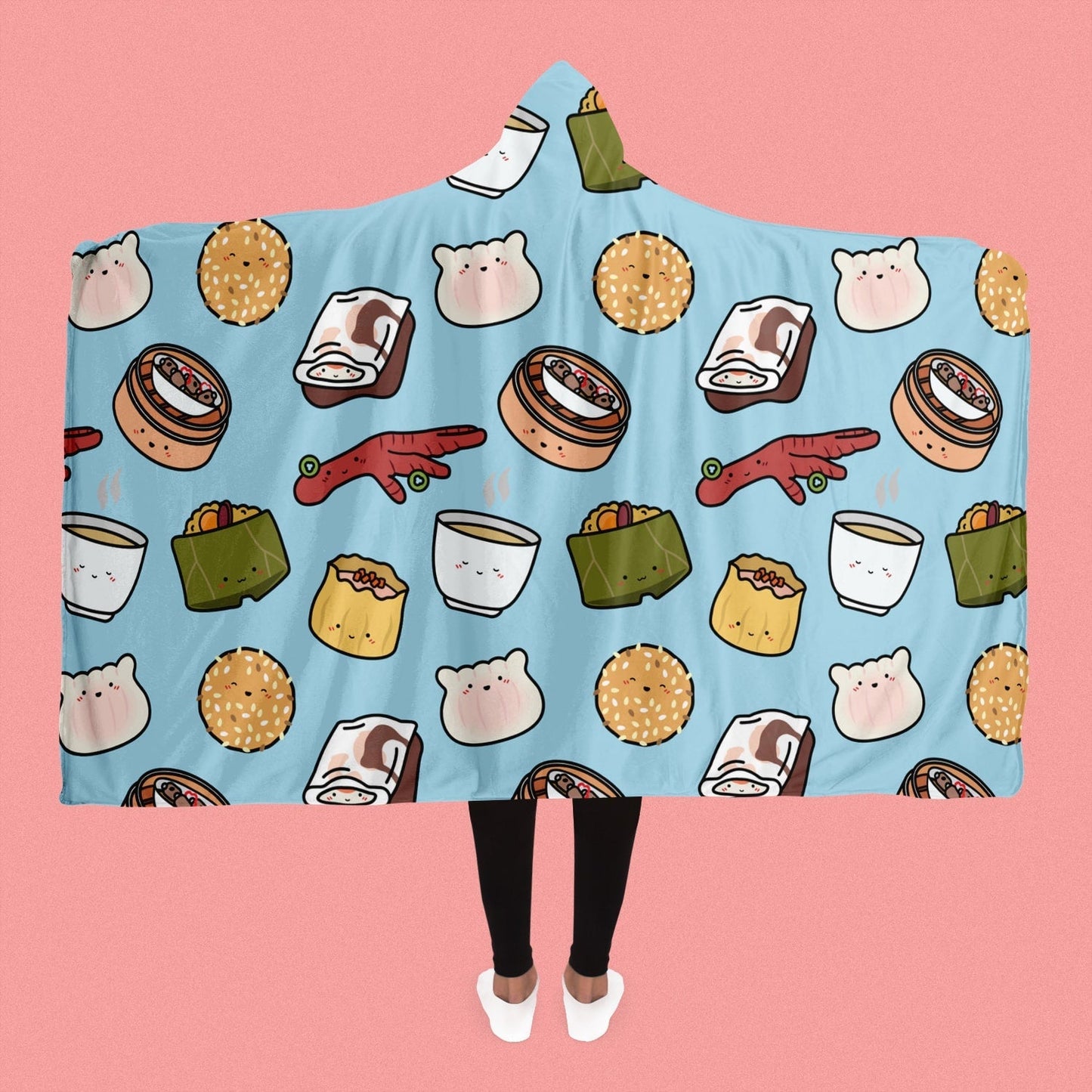 Dim Sum Hooded Blanket