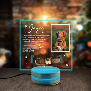 Personalized Photo Night Light, Pet Memorial Plaque, Personalized Gifts for Pet Loss, Sympathy Gift,Custom pet print,Pet Lover Gift,Pet Gift