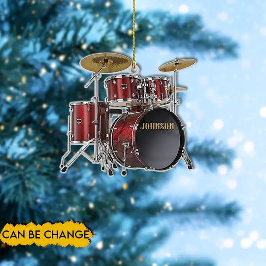 Drummer musical instrument Christmas Ornament, Drummer Player- Music Band Gift - Copy, Ornament Decoration, Ornament For Gift, Ornament Christmas