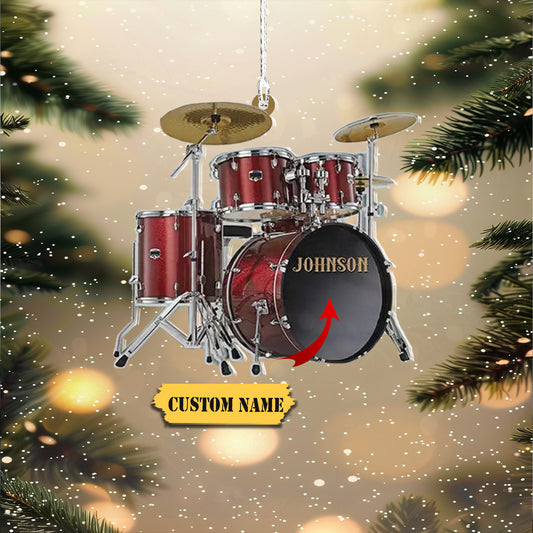 Drummer musical instrument Christmas Ornament, Drummer Player- Music Band Gift - Copy, Ornament Decoration, Ornament For Gift, Ornament Christmas