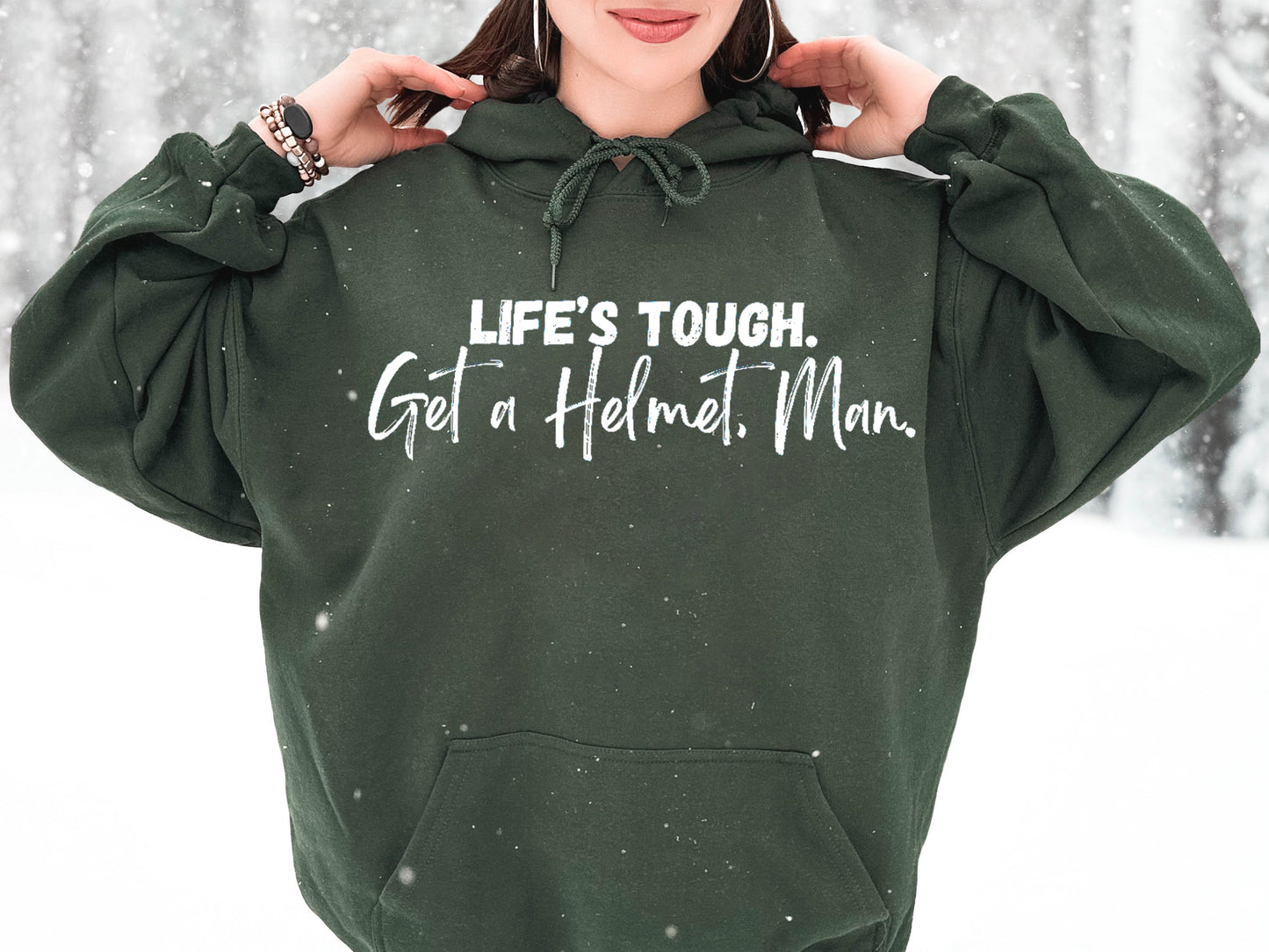 Life's Tough Get a Helmet Man Hoodie Sweatshirt, Conservative Hoodie Sweatshirt for men or women, Candace Owens Sweatshirt,Unisex sweatshirt