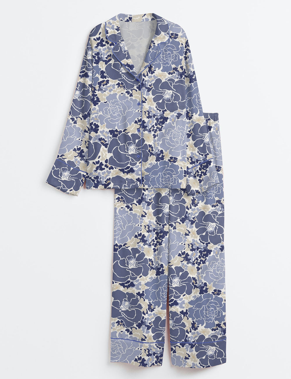 Women’s Floral Beats Bright Long Sleeve Satin Pajama Set