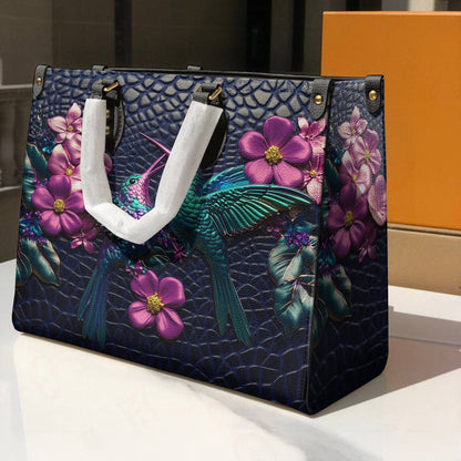 Hummingbird Leather Bag Violet Song