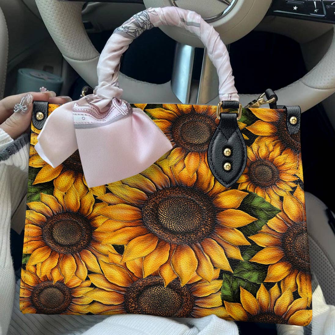 Leather Bag Sunlit Elegance