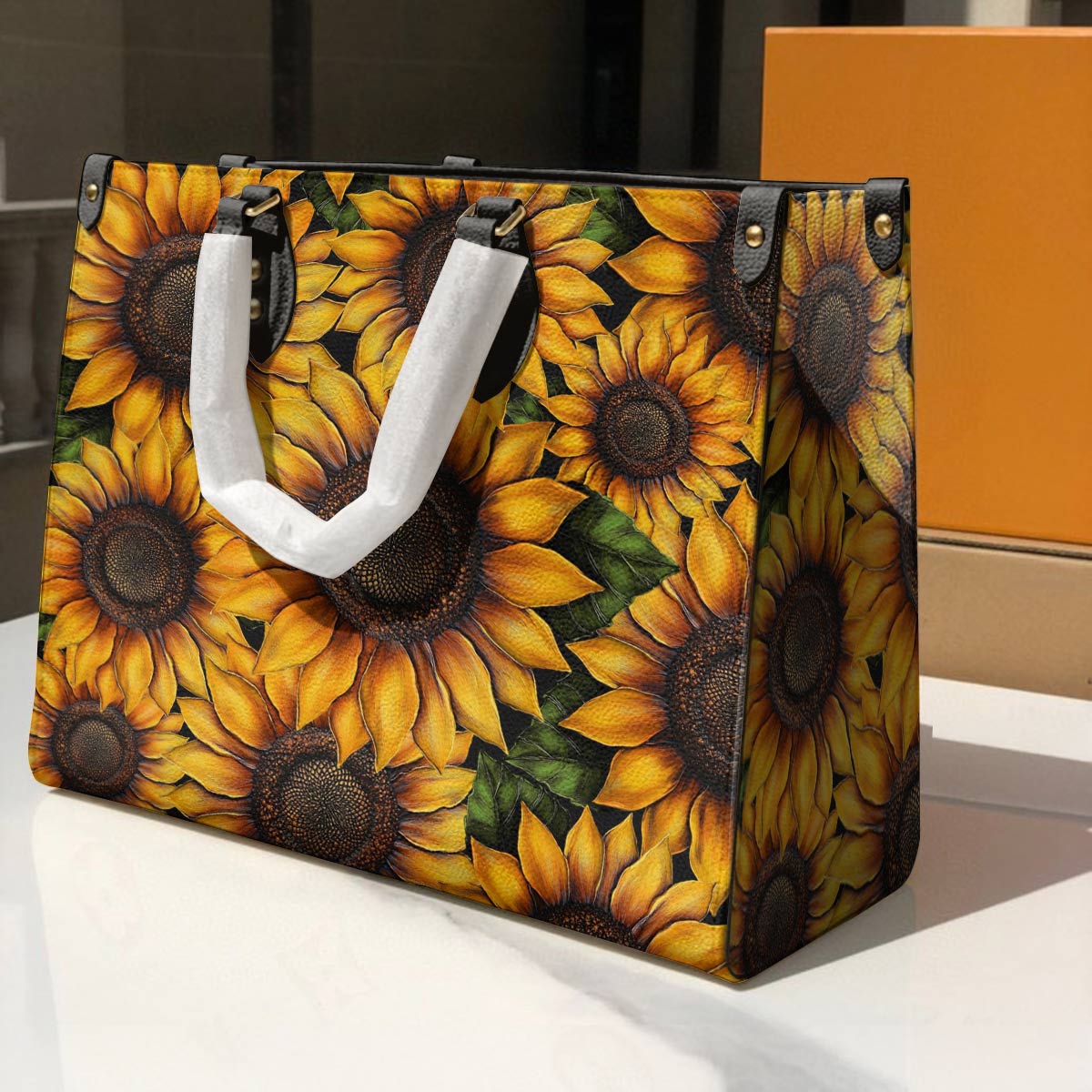Leather Bag Sunlit Elegance