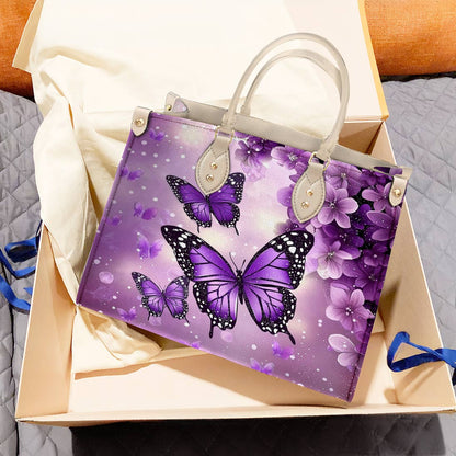 Leather Bag Violet Drift