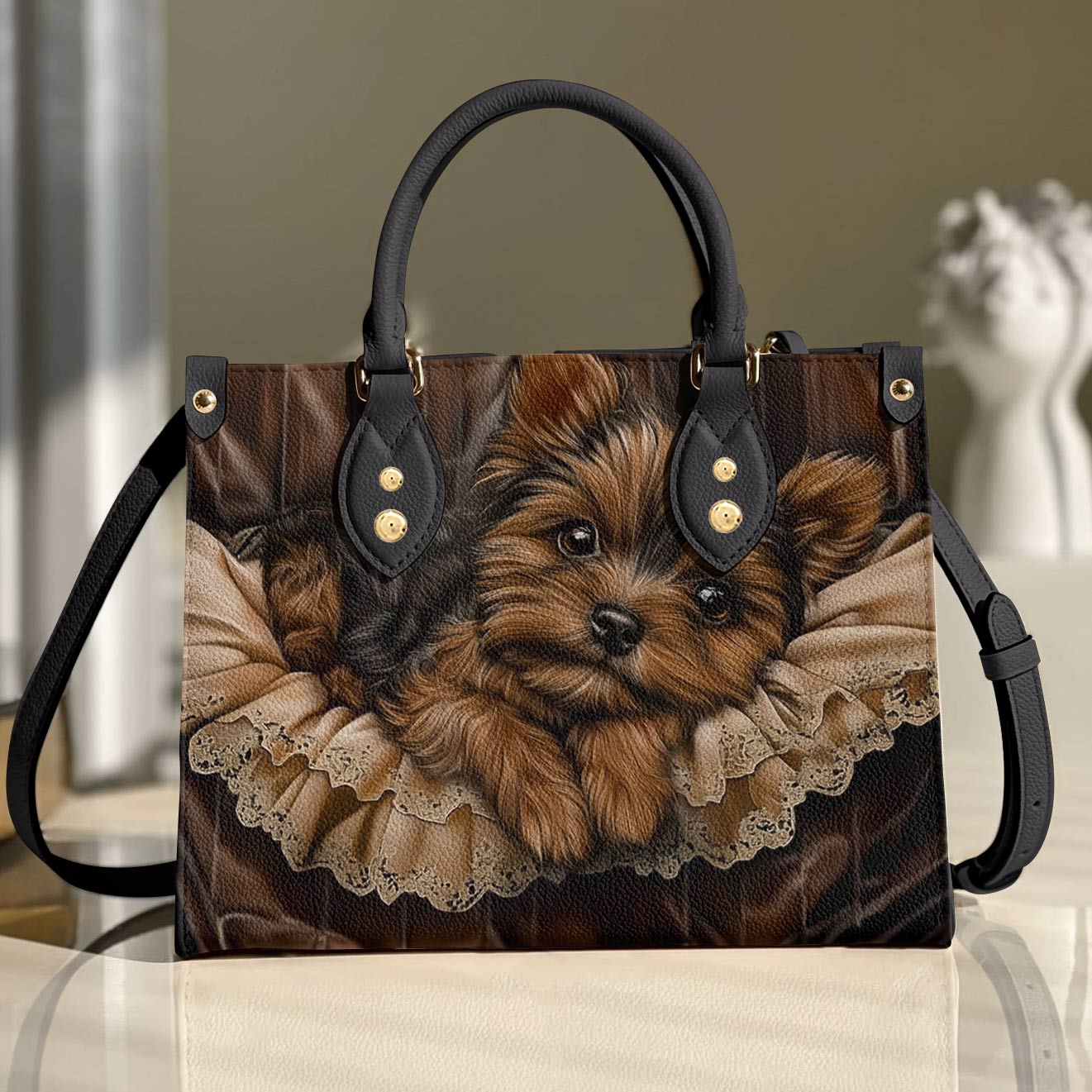 Leather Bag Snuggles & Sophistication