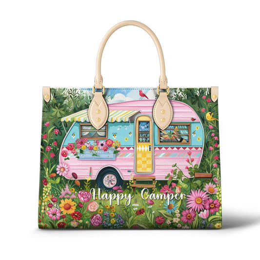 Leather Bag Happy Camper