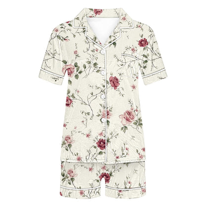 Oalirro Pajama for Women Set Two Piece Short Sleeve Button Down Pajamas Sets Summer Soft Lounge Sets for Women Sleepwear PJS