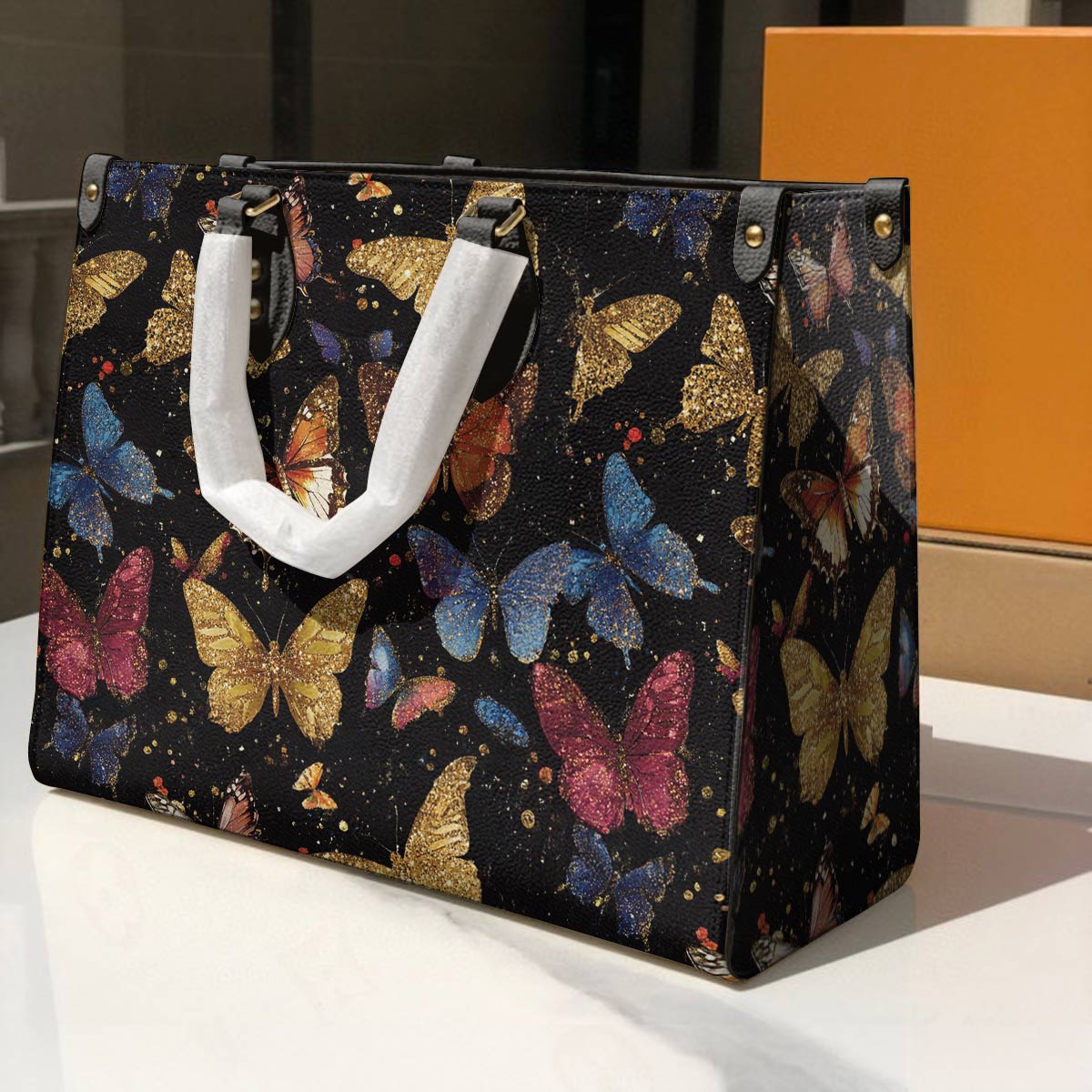 Butterfly Leather Bag Butterfly Galaxy Glow