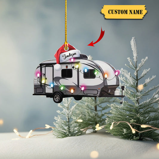 Folding Chair Ornament Travel Trailer Camping Christmas Ornament Family Ornaments for Christmas Tree Camping Xmas Ornament Acrylic, Ornament Decoration, Ornament For Gift, Ornament Christmas