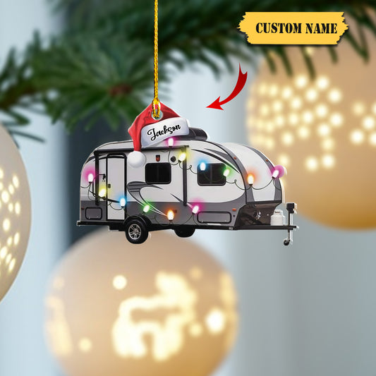 Folding Chair Ornament Travel Trailer Camping Christmas Ornament Family Ornaments for Christmas Tree Camping Xmas Ornament Acrylic, Ornament Decoration, Ornament For Gift, Ornament Christmas