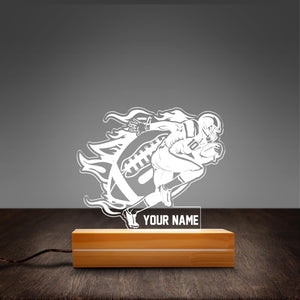 Personalized LED Football Night Light, Football Light, Football Light, Personalized Football Gift, Gift for Football player, Football Gift