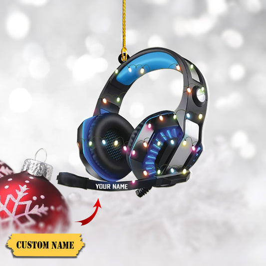 Gaming Head Phones Christmas Ornament, Video Game tree hanging Xmas Ornament, Ornament Decoration, Ornament For Gift, Ornament Christmas