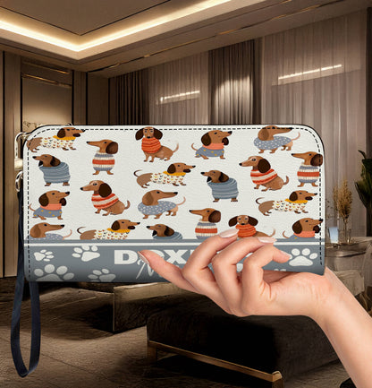 Dachshund Leather Bag Doxie Mom