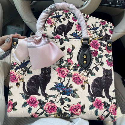 Cat Leather Bag Mystic Roses