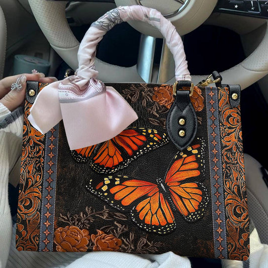 Butterfly Leather Bag Vintage Ember Wings