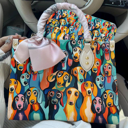Dachshund Leather Bag Fun & Whimsical