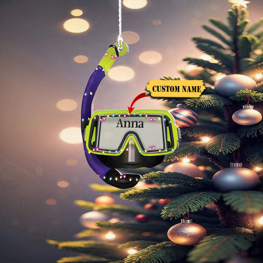 Goggles Diving Snorkeling Ornament, Scuba Diving Christmas Ornament,Scuba Diving, Ornament Decoration, Ornament For Gift, Ornament Christmas