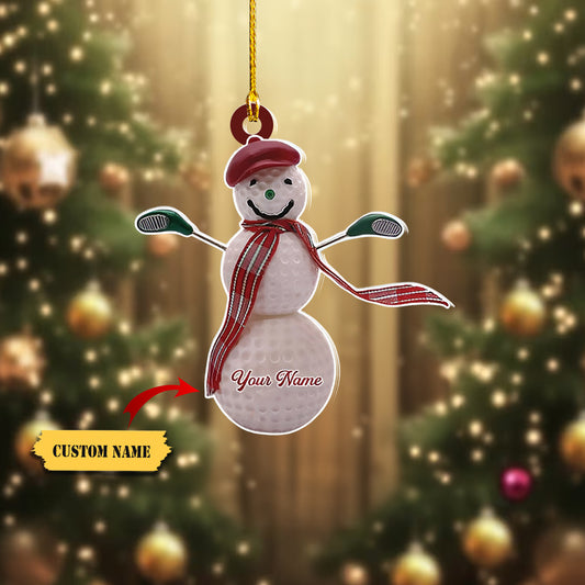 Golfer Snowman Custom Shaped Ornament DT69-1197 Christmas Ornament, Ornament Decoration, Ornament For Gift, Ornament Christmas