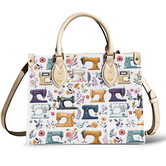 Leather Bag Floral Sewing Machines