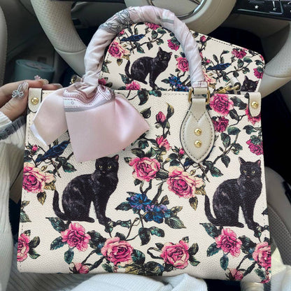 Cat Leather Bag Mystic Roses