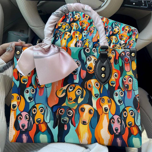 Dachshund Leather Bag Fun & Whimsical
