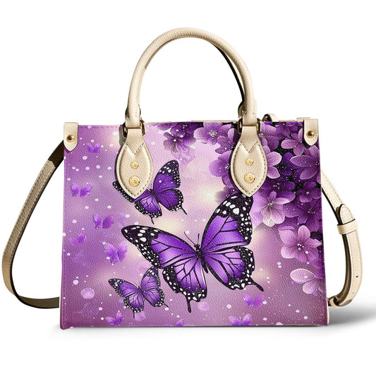Leather Bag Violet Drift