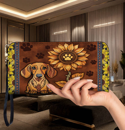 Leather Bag Dachshund You Are My Sunshine
