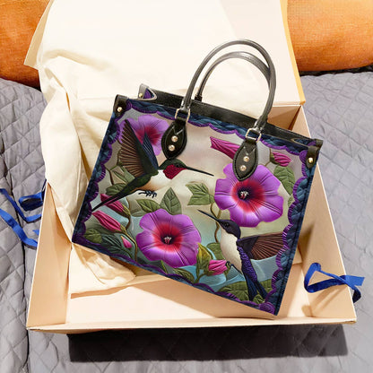 Leather Bag Hummingbird Lovely