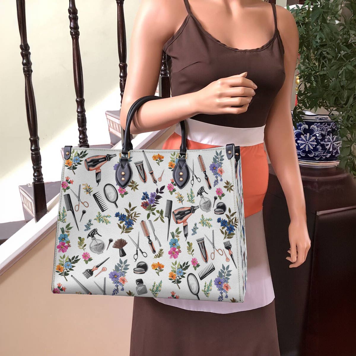 Leather Bag Hairstylist’s Elegance